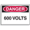 Seton 62524 Lockout Hazard Warning Labels- Danger 600 Volts, Price/5 /Label
