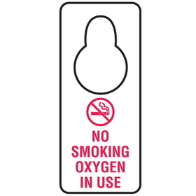 Seton 62836 Door Knob Hangers- No Smoking Oxygen In Use