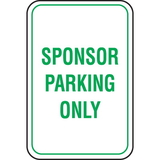 Seton 64118 Recycled Plastic Parking Signs - Sponsor Parking Only