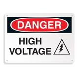 Seton 64699 Equipment Hazard Mini Safety Signs - Danger High Voltage