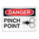 Seton 64702 Equipment Hazard Mini Safety Signs - Danger Pinch Point, Price/5 /pack