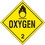 Seton Oxygen Hazardous Material Placards, Price/Each