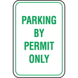 Seton 65920 Recycled Plastic Parking Signs - Parking By Permit Only