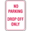 Seton 65925 Recycled Plastic No Parking Signs - No Parking Drop Off Only, Price/Each
