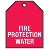 Seton 66444 Fire Protection Water Vinyl Valve Indicator Tags