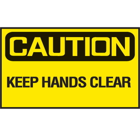 Seton 66553 Safety Labels On A Roll - Caution Keep Hands Clear