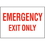 Seton 67433 Emergency Exit Only Self-Adhesive Vinyl  Exit Signs, Price/Each