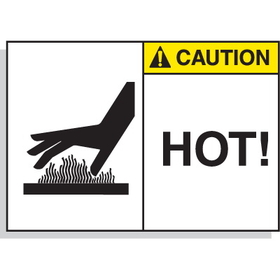 Seton 67946 Hot Surface Equipment Warning Labels - Caution Hot