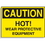 Seton 67948 Hot Surface Equipment Warning Labels - Caution Hot, Price/5 /Label