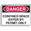 Seton Fiberglass OSHA Signs - Danger - Confined Space Enter By Permit Only, Price/Each