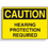 Seton 68000 Fiberglass OSHA Sign - Caution - Hearing Protection Required, Price/Each