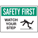 Seton 68267 Slipping & Tripping Signs - Safety First Watch Your Step