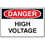 Seton 68962 Disposable Plastic Corrugated Signs - Danger High Voltage, Price/Each