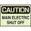 Seton Glow-In-The-Dark Electrical Safety Signs- Caution Main Electric Shut Off, Price/Each