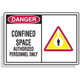 Seton 70667 Safety Alert Signs - Danger - Confined Space Authorized Personnel Only