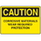 Seton 73173 OSHA Caution Signs - Corrosive Materials Wear Required Protection, Price/Each