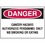 Seton 73488 OSHA Danger Signs - Cancer Hazard Authorized Personnel Only No Smoking Or Eating, Price/Each
