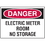 Seton 73569 Danger Signs - Electric Meter Room No Storage, Price/Each
