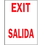 Seton 77027 Exit / Salida Bilingual Safety Signs, Price/Each