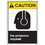 Seton 77909 ANSI Z535 Safety Labels - Caution Ear Protection Required, Price/5 /Label