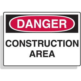 Seton 79433 Fiberglass OSHA Sign - Danger - Construction Area