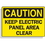 Seton 79438 Fiberglass OSHA Sign - Caution - Keep Electric Panel Area Clear, Price/Each