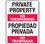 Seton Private Property English-Spanish Security Signs, Price/Each
