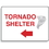 Seton 83119 Emergency Signs- Tornado Shelter Arrow Left, Price/Each
