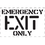 Seton 83817 Emergency Exit Only - Fire &amp; Exit Equipment Stencil, Price/Each