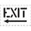 Seton 83821 Exit with Left Arrow - Fire &amp; Exit Equipment Stencil, Price/Each