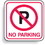 Seton 85444 Mini No Parking Signs - No Parking, Price/Each