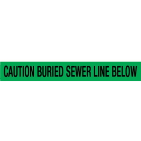 Seton 85502 Detectable Underground Warning Tape - Caution Buried Sewer Line Below