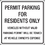 Seton 86281 Parking Permit Signs - Parking For Residents Only, Price/Each
