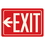 Seton 86882 Exit Sign With Left Arrow - Glow-In-The-Dark Polished Red Sign, Price/Each
