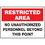 Seton 89785 Extra Large Restricted Area Signs - No Unauthorized Personnel Beyond This Point, Price/Each