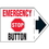 Seton 90266 Machine Safety Arrow Labels - Emergency Stop Button, Price/5 /Label