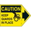 Seton 90271 Machine Safety Arrow Labels - Caution Keep Guards In Place, Price/5 /Label