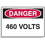 Seton 90308 Baler Safety Labels - Danger 460 Volts, Price/5 /Label