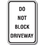 Seton 90410 Vehicle Control Signs - Do Not Block, Price/Each