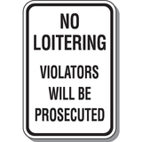 Seton 90415 No Loitering Signs - Violators