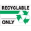 Seton 90871 Recycling Labels - Recyclable Only, Price/5 /Label