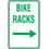 Seton 90978 Bike Signs- Bike Racks (With Left Arrow), Price/Each