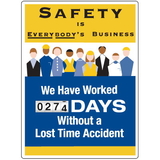 Seton 91074 Motivational Safety Scoreboards - Safety Is Everybody's Business