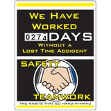 Seton 91075 Motivational Safety Scoreboards - Safety Teamwork