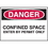 Seton 92178 Confined Space Labels - Danger Confined Space Enter By Permit Only, Price/5 /Label