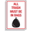 Seton 92311 Dumpster Signs- All Trash Must Be In Bags (Graphic), Price/Each