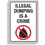 Seton 92333 Dumpster Signs- Illegal Dumping Is A Crime (Graphic), Price/Each