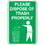 Seton 92415 Trash Signs- Please Dispose Of Trash Properly (With Graphic), Price/Each