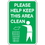 Seton 92419 Trash Signs- Please Help Keep This Area Clean (With Graphic), Price/Each