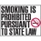 Seton 93547 Connecticut Smoke-Free Signs - Smoking Is Prohibited, Price/Each